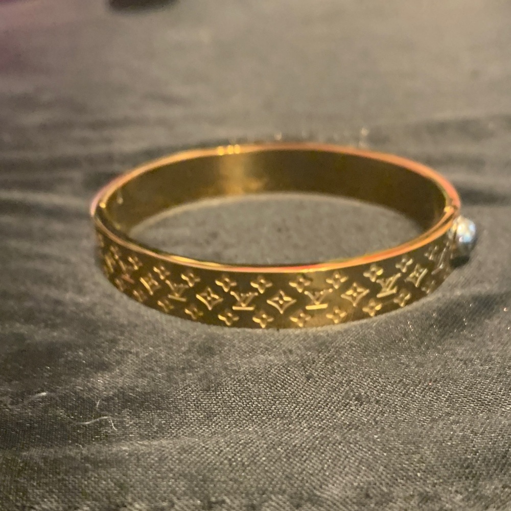 New Designer Inspired Monogram Gold Bracelet